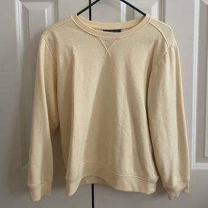 light yellow crewneck sweatshirt